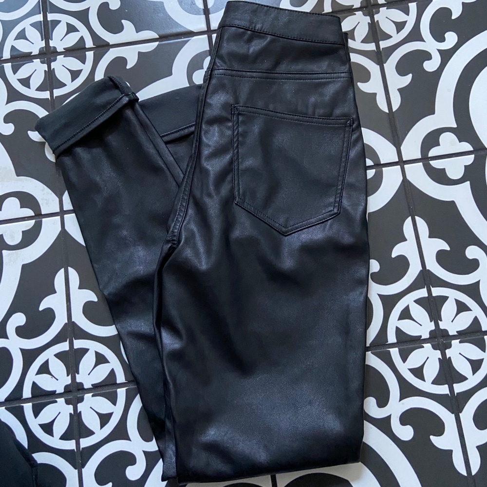 H&M fake leather pants.